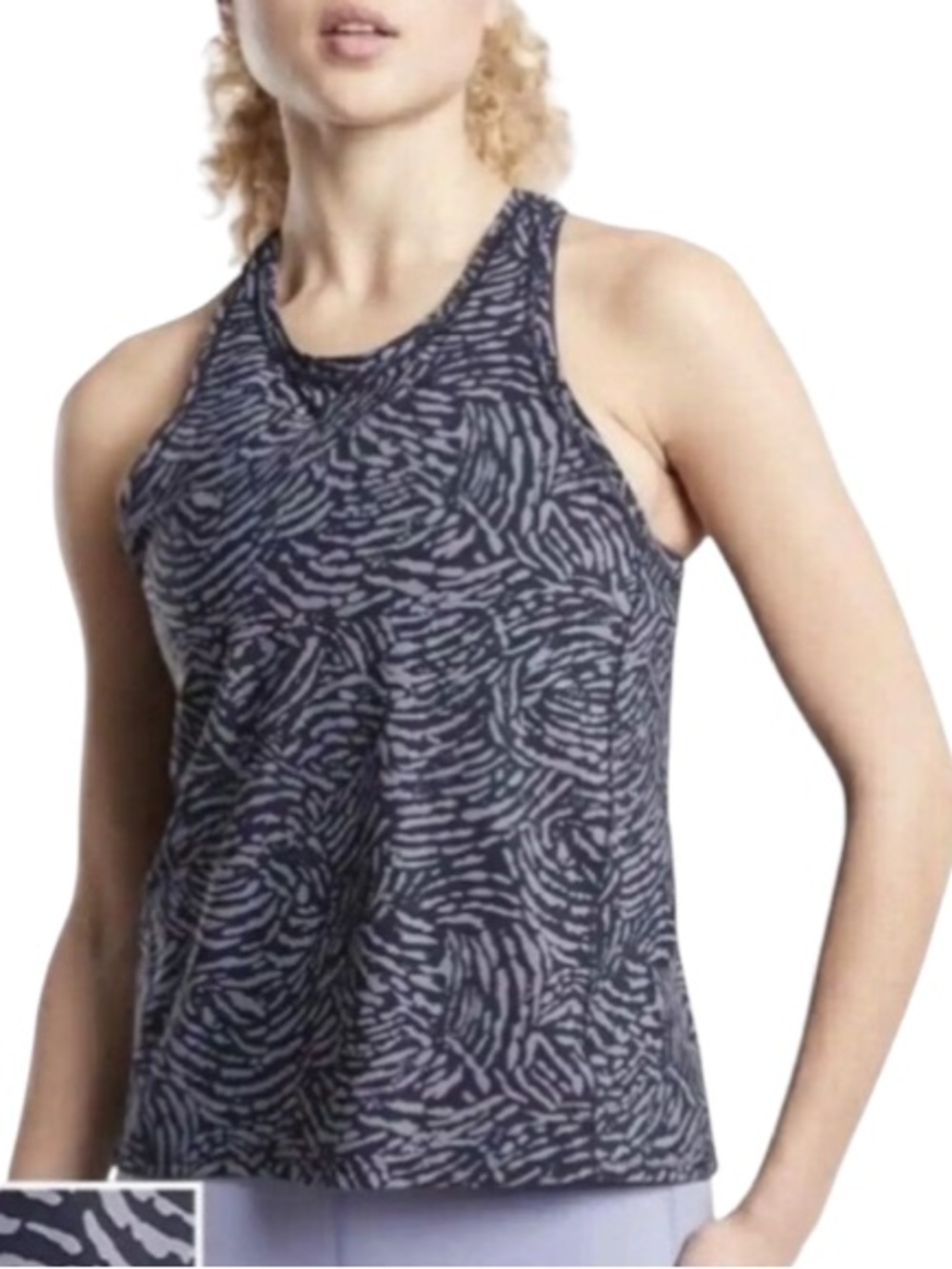 Athleta Ultimate Train Navy & Gray Tank Top